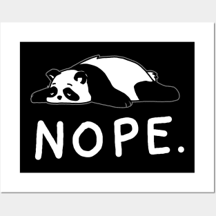 Nope Lazy Panda Posters and Art